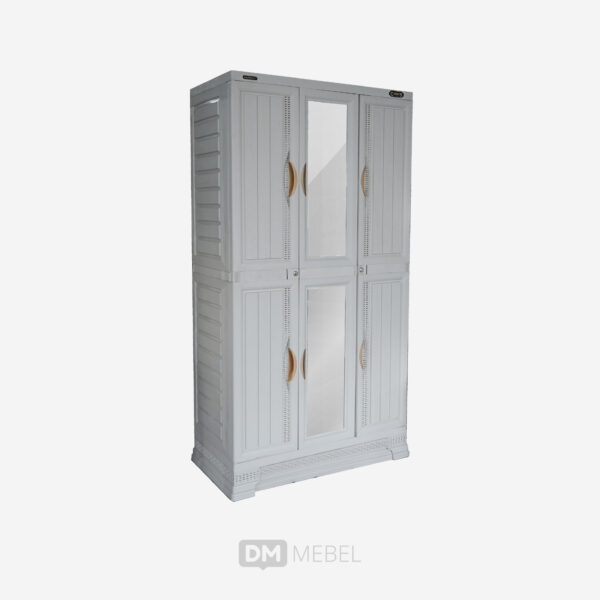 LEMARI PLASTIK PINTU 3 KACA NAPOLLY CABRO 388.2 (CK) (2)