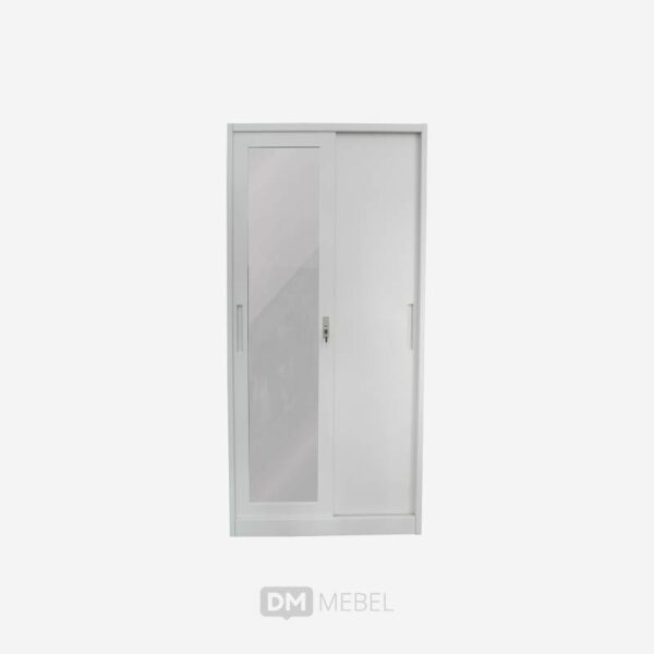 LEMARI SLIDING BESI STEEL 90 MWDSL WHITE (1)