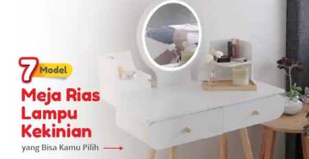 meja rias lampu kekinian