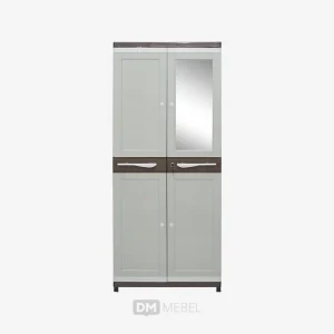 DM MEBEL LEMARI PLASTIK PINTU 2 SAP JUSTIN ULTRA COMPACT MIRROR CLUB (2)