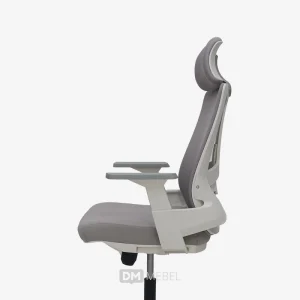 KURSI KANTOR ERGONOMIS ASHOKA PC LIGHT GREY (10)