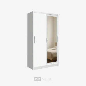 DM MEBEL LEMARI PAKAIAN BESI PINTU 2 SLIDING KSL 1214 UK 120 WHITE LUNARSOL_web satuan_(1)